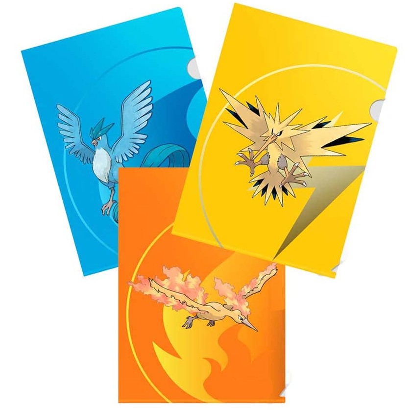 Pokémon Tournament Folios featuring Articuno, Zapdos, and Moltres